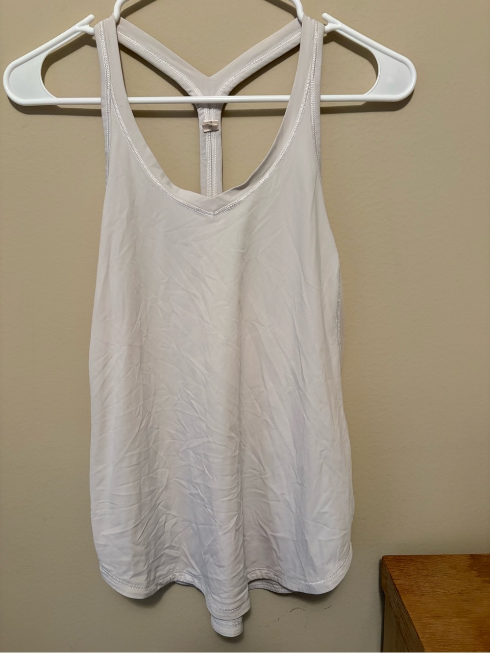lululemon athletica White Racerback V-Neck Tank